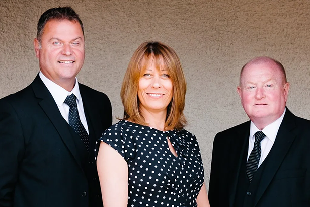 Three members of the T&A Fyfe Funeral Directors Team
